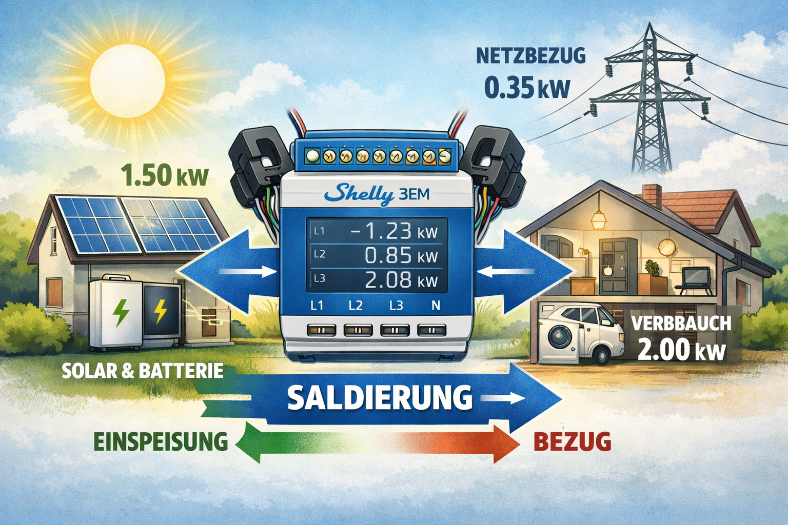 shelly 3em saldieren
